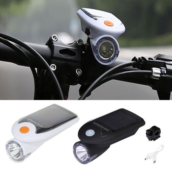 bike lights bicycle accessories high brightness bikes headlight and taillight set waterproof solar-powered 4 lighting modes