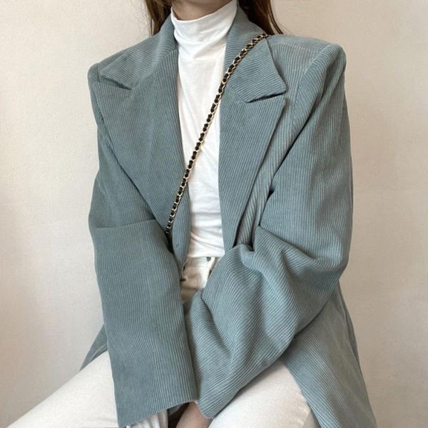 women's suits & blazers pinkou women elegant padded corduroy blazer long sleeve jacket two buttons outwear female casual coat ca56, White;black
women's suits & blazers pinkou women elegant padded corduroy blazer long sleeve jacket two buttons outwear female casual coat ca56, White;black