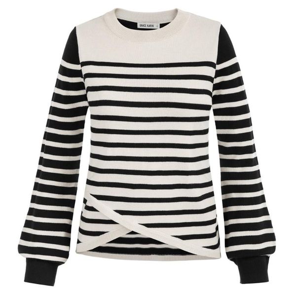 women's t-shirt women reversible sweater long sleeves round neck pullover loose h-shaped, White
women's t-shirt women reversible sweater long sleeves round neck pullover loose h-shaped, White