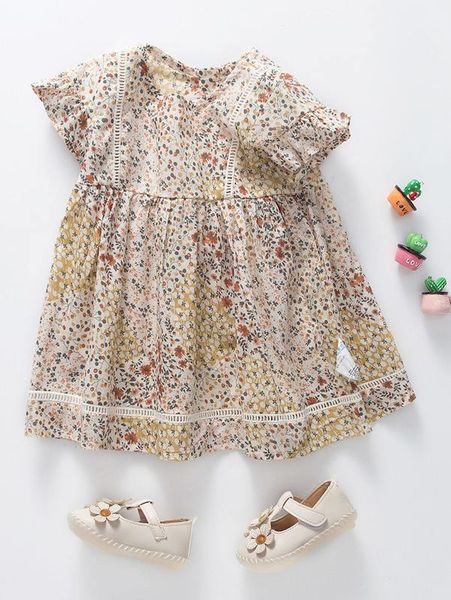 yingzifang toddler girls lace insert ditsy floral print smock dress she, Red;yellow
yingzifang toddler girls lace insert ditsy floral print smock dress she, Red;yellow