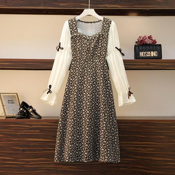plus size dresses ehqaxin woman autumn 2021 french square collar retro floral bow stitching dress casual elegant style l-4xl, Black
plus size dresses ehqaxin woman autumn 2021 french square collar retro floral bow stitching dress casual elegant style l-4xl, Black