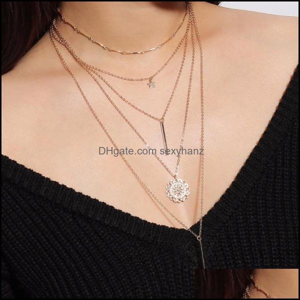 jewelry women necklaces & pendants mti layer necklace star tassel charm bar statement for gift chains drop delivery 2021 w2vkp, Silver
jewelry women necklaces & pendants mti layer necklace star tassel charm bar statement for gift chains drop delivery 2021 w2vkp, Silver