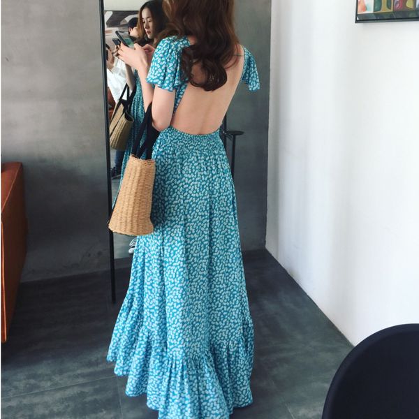 summer beach style v-neck blue open back ladies long dress elegant robe korea loose modern lady dresses 210510, Black;gray
summer beach style v-neck blue open back ladies long dress elegant robe korea loose modern lady dresses 210510, Black;gray