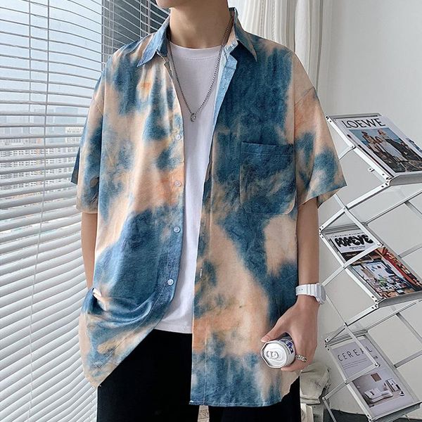 men's casual shirts cs11 summer personalize graffiti gradient streetwear fashion couple short sleeve pocket lapel blouse, White;black
men's casual shirts cs11 summer personalize graffiti gradient streetwear fashion couple short sleeve pocket lapel blouse, White;black