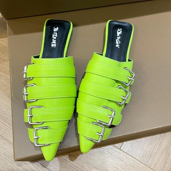 slippers casual flats green pointed toe women's slides fashion 2021 summer belt buckle flat shoes baotou muller sandal, Black
slippers casual flats green pointed toe women's slides fashion 2021 summer belt buckle flat shoes baotou muller sandal, Black