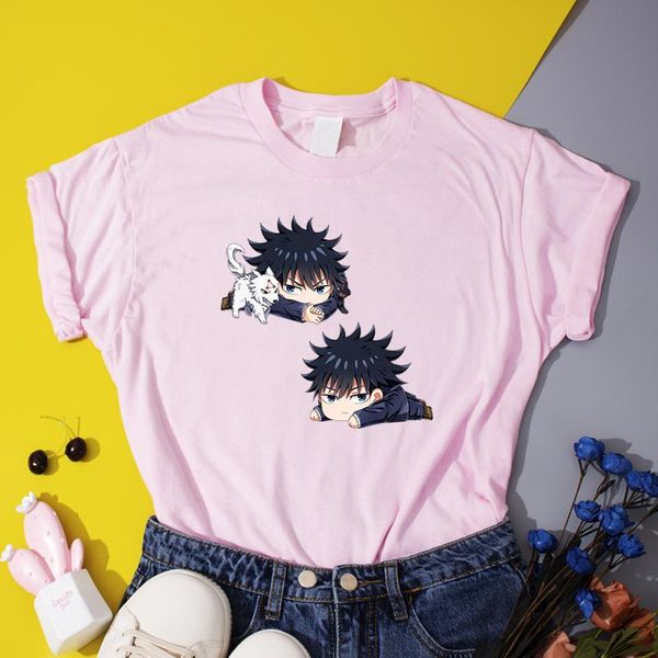 women's t-shirt anime jujutsu kaisen men and women summer short sleeve loose casual female kawaii fushiguro megumi t shirts, White
women's t-shirt anime jujutsu kaisen men and women summer short sleeve loose casual female kawaii fushiguro megumi t shirts, White