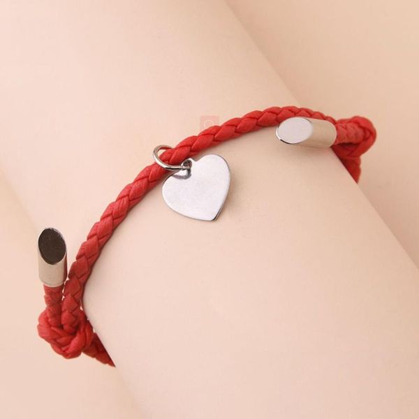 charm bracelets bohemian adjustable couple men's and women's hand rope student friend bracelet peach heart, Golden;silver
charm bracelets bohemian adjustable couple men's and women's hand rope student friend bracelet peach heart, Golden;silver