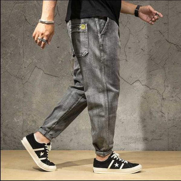 men's pants 2021 spring and autumn jeans plus fat size tide brand large loose casual trousers, Black
men's pants 2021 spring and autumn jeans plus fat size tide brand large loose casual trousers, Black