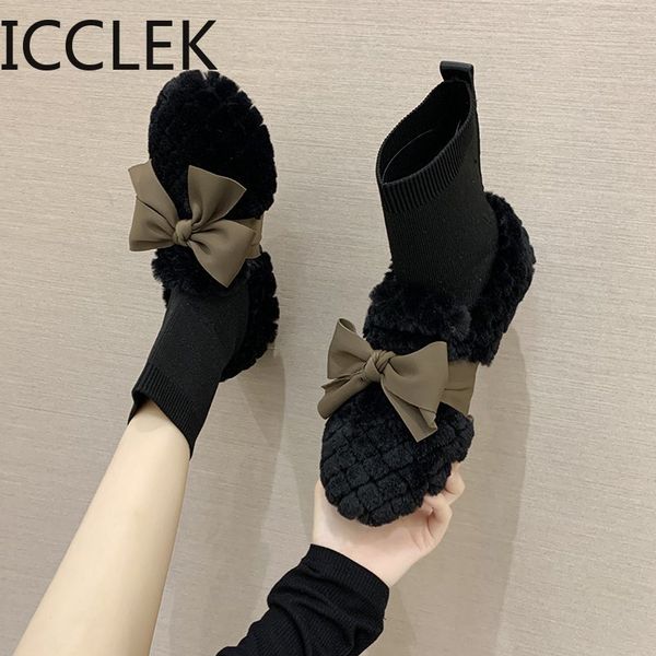 new women's boots winter warm snow ankle ladies girls thick plush flock wool shoes 210428, Black
new women's boots winter warm snow ankle ladies girls thick plush flock wool shoes 210428, Black