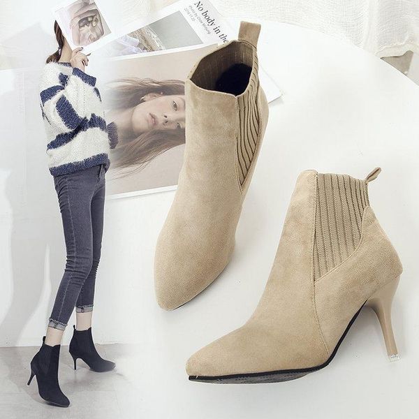 boots 2021 autumn and winter women's short elastic mouth thin high heel fashion women, Black
boots 2021 autumn and winter women's short elastic mouth thin high heel fashion women, Black