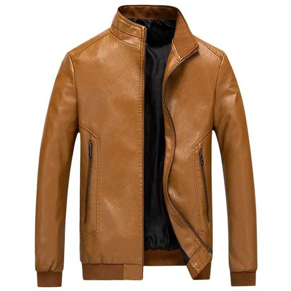 men winter leather jacket biker motorcycle zipper long sleeve coat blouses stand collar slim jackets male bomber jackets 211118, Black
men winter leather jacket biker motorcycle zipper long sleeve coat blouses stand collar slim jackets male bomber jackets 211118, Black