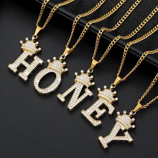 pendant necklaces 2021 women jewelry crown necklace zircon letter female stainless steel, Silver
pendant necklaces 2021 women jewelry crown necklace zircon letter female stainless steel, Silver
