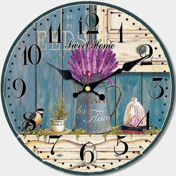 wall clocks home garden wood clock 12"vintage french country print lavender in tin romantic shabby chic large decorative horloge
wall clocks home garden wood clock 12"vintage french country print lavender in tin romantic shabby chic large decorative horloge