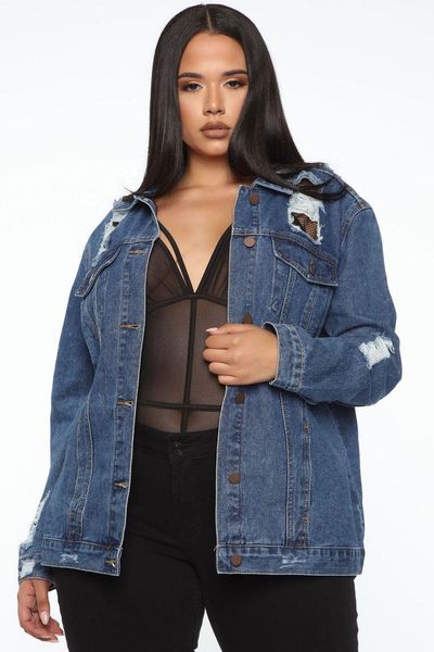 women's jackets kalenmos plus size xl-5xl women tassel hole back denim woman jacket winter 2021 fall clothes oversized jeans, Black;brown
women's jackets kalenmos plus size xl-5xl women tassel hole back denim woman jacket winter 2021 fall clothes oversized jeans, Black;brown