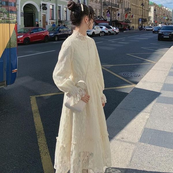 casual dresses autumn fairy white dress women french vintage floral lace long sleeve solid causal slim waist puff princess, Black;gray
casual dresses autumn fairy white dress women french vintage floral lace long sleeve solid causal slim waist puff princess, Black;gray
