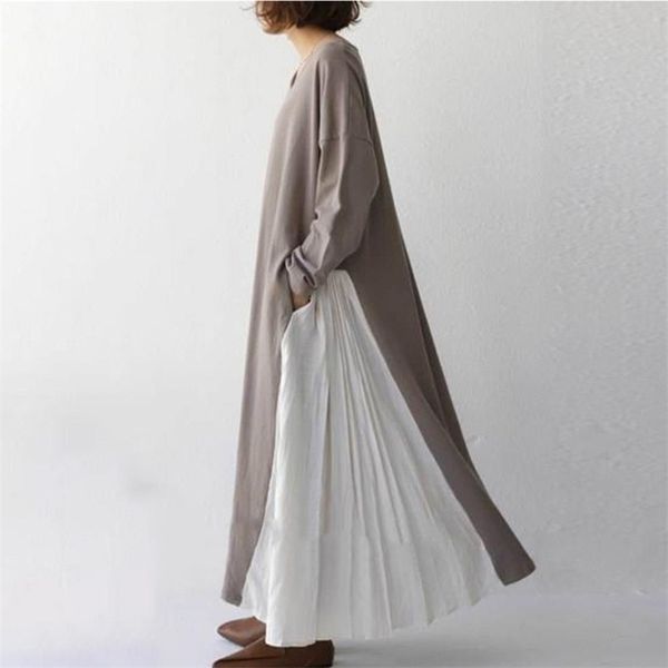 shengpllae minimalist contrast color dress women's spring summer v-neck loose longsleeve mid-calf dresses female 5c671 210427, White
shengpllae minimalist contrast color dress women's spring summer v-neck loose longsleeve mid-calf dresses female 5c671 210427, White