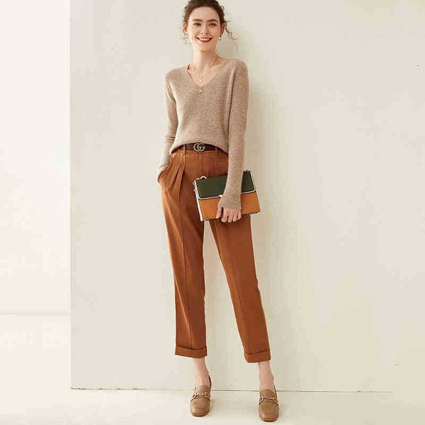 women's two piece pants autumn and winter fashion australian wool women's sweater v-neck pullover bottoming 3tqt, White
women's two piece pants autumn and winter fashion australian wool women's sweater v-neck pullover bottoming 3tqt, White