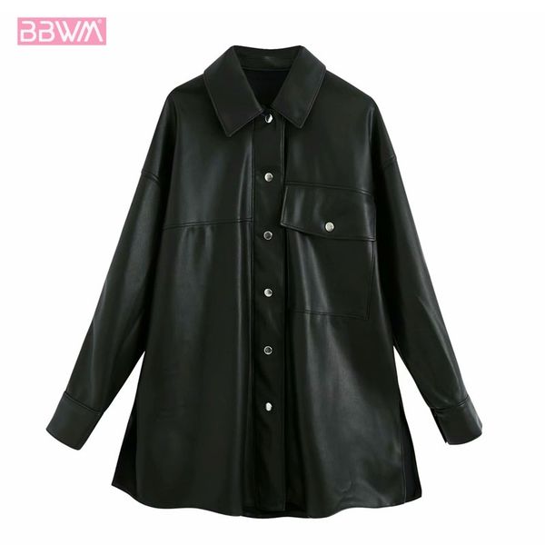 lapel single-breasted pockets and waist tie pu female coat vintage black keep warm windproof motorcycle chic women's jacket 210507
lapel single-breasted pockets and waist tie pu female coat vintage black keep warm windproof motorcycle chic women's jacket 210507