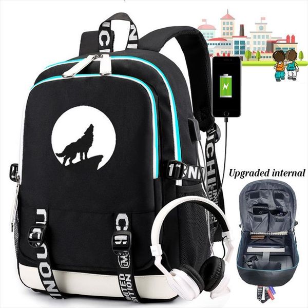 moon wolf school backpack for teens boys girls luminous travel canvas bag lapbreathable can usb charging
moon wolf school backpack for teens boys girls luminous travel canvas bag lapbreathable can usb charging