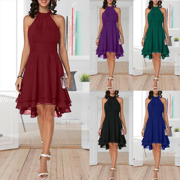 plus size summer womens dress high waist solid color cropped layered halter sleeveless knee length chiffon party casual slim, Black;gray
plus size summer womens dress high waist solid color cropped layered halter sleeveless knee length chiffon party casual slim, Black;gray