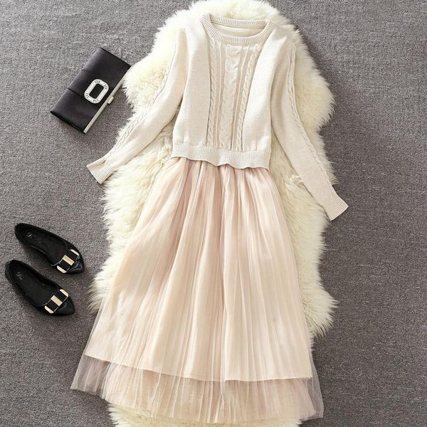 casual dresses autumn winter women sweater dress long sleeve knit patchwork mesh female elegant knitted party vestidos rh970, Black;gray
casual dresses autumn winter women sweater dress long sleeve knit patchwork mesh female elegant knitted party vestidos rh970, Black;gray