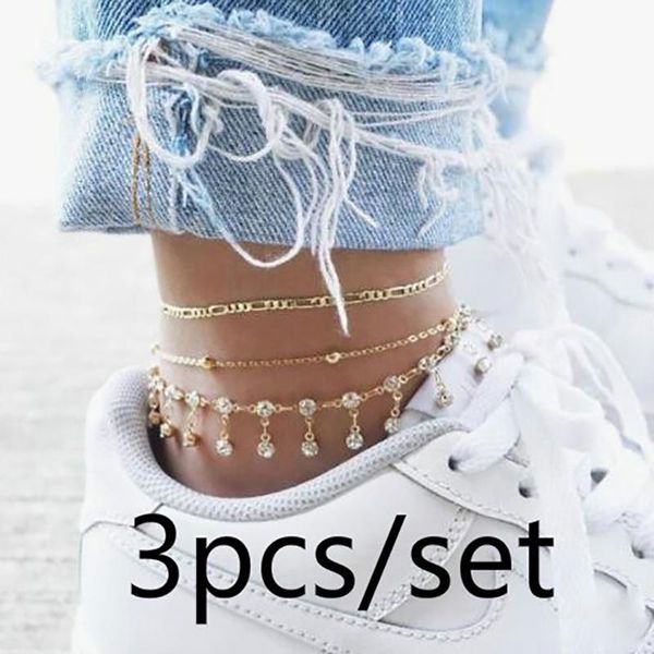 anklets 3 pcs/set metal chain anklet bracelet for women simple gold silver color fashion summer beach foot jewelry, Red;blue
anklets 3 pcs/set metal chain anklet bracelet for women simple gold silver color fashion summer beach foot jewelry, Red;blue