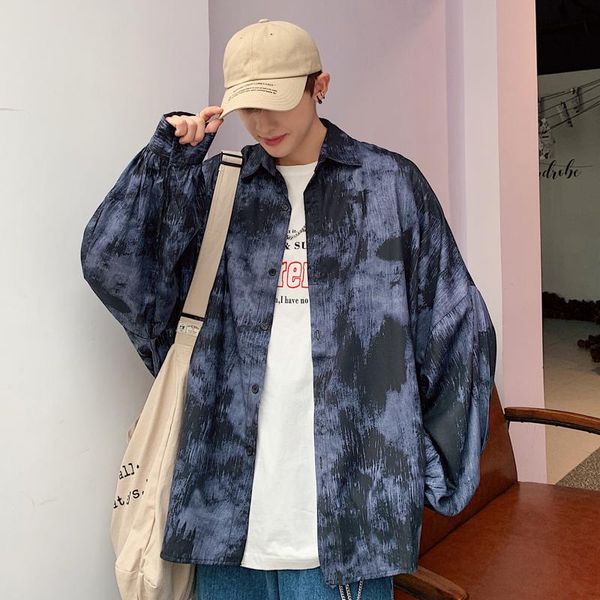 men's casual shirts 2021 autumn korean for men tie dye vintage long sleeve camisa masculina loose male clothing hip hop streetwear, White;black
men's casual shirts 2021 autumn korean for men tie dye vintage long sleeve camisa masculina loose male clothing hip hop streetwear, White;black