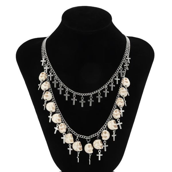 chains horror skull halloween necklace accessories hyperbole metal punk jewelry set vintage cross gothic wholesale, Silver
chains horror skull halloween necklace accessories hyperbole metal punk jewelry set vintage cross gothic wholesale, Silver