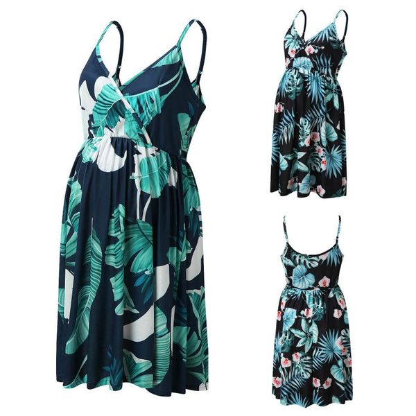maternity dresses pregnancy pajamas sleeveless high waist green floral sling dress nightdress clothing vestidos, White
maternity dresses pregnancy pajamas sleeveless high waist green floral sling dress nightdress clothing vestidos, White