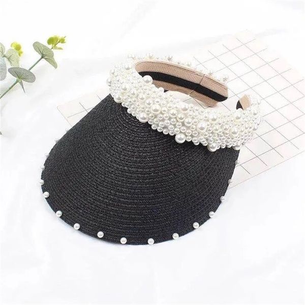 summer female straw hat handmade pearl beach grass empty hat women sun visor fashion retro celebrity cap 558 q2, Blue;gray
summer female straw hat handmade pearl beach grass empty hat women sun visor fashion retro celebrity cap 558 q2, Blue;gray
