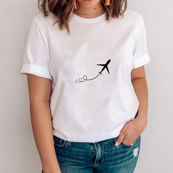 women's t-shirt 2021 flight harajuku t shirt airplane graphic tees women clothes summer tshirts travel lover print tee, White
women's t-shirt 2021 flight harajuku t shirt airplane graphic tees women clothes summer tshirts travel lover print tee, White