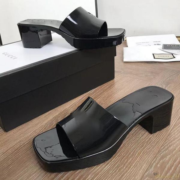 slippers 2021 summer high heels outside jelly women's increase thick heel fashion brand colorful trendy, Black
slippers 2021 summer high heels outside jelly women's increase thick heel fashion brand colorful trendy, Black