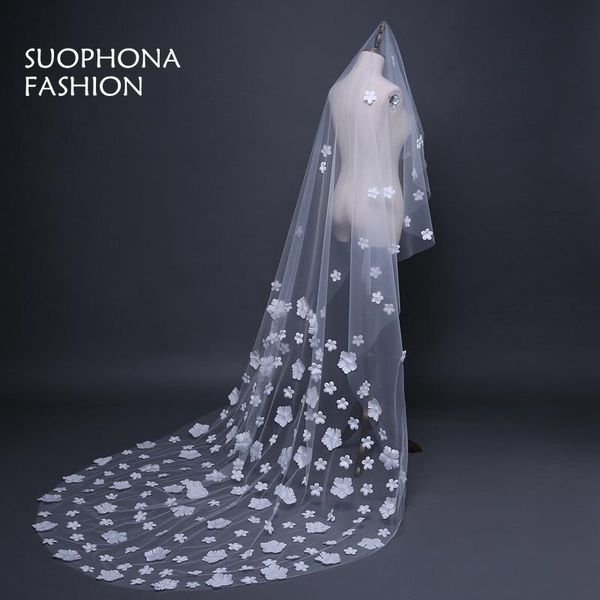 bridal veils arrival white 3 meter 3d flower veil wedding accessories velo de novia veu noiva longo, Black
bridal veils arrival white 3 meter 3d flower veil wedding accessories velo de novia veu noiva longo, Black