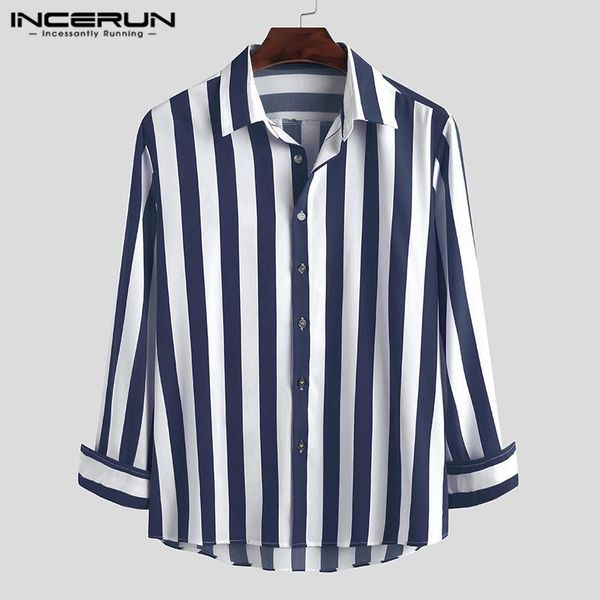men striped shirt brand turn down collar long sleeve button streetwear casual spring fashion camisas hombre s-5xl incerun men's shirts, White;black
men striped shirt brand turn down collar long sleeve button streetwear casual spring fashion camisas hombre s-5xl incerun men's shirts, White;black