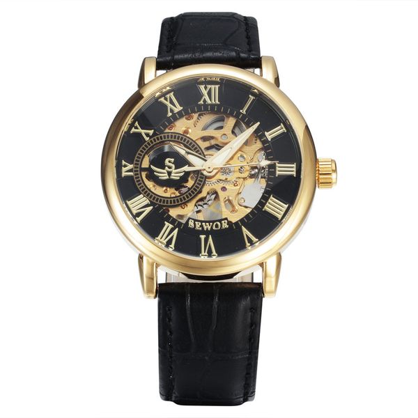 sewor popular men's fashion leisure simple hollow out manual mechanical watch, Slivery;brown
sewor popular men's fashion leisure simple hollow out manual mechanical watch, Slivery;brown