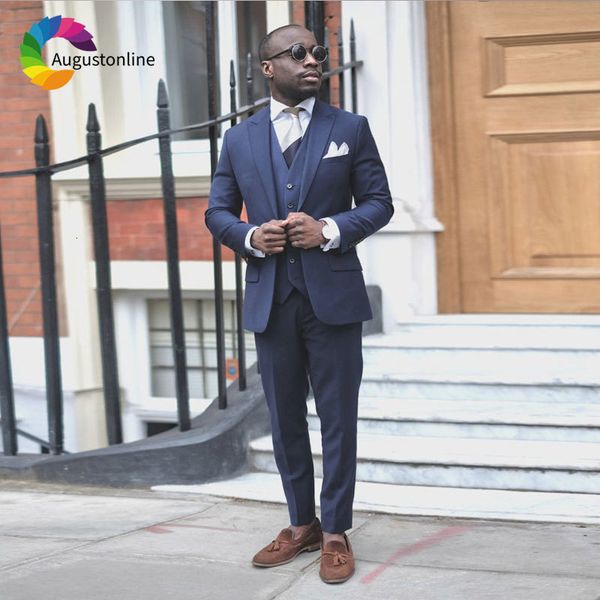 men's suits & blazers custom made groom wedding for men navy blue peak lapel slim fit man 3piece jacket pants vest groomsmen, White;black
men's suits & blazers custom made groom wedding for men navy blue peak lapel slim fit man 3piece jacket pants vest groomsmen, White;black