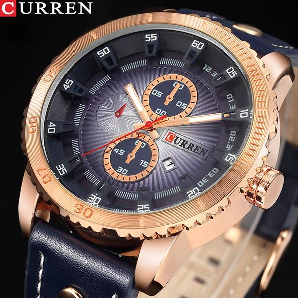 wristwatches curren fashion men's watches with date chronograph waterproof male clock sports business leather strap quartz watch reloj, Slivery;brown
wristwatches curren fashion men's watches with date chronograph waterproof male clock sports business leather strap quartz watch reloj, Slivery;brown