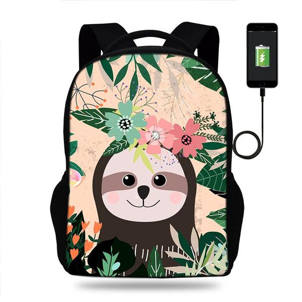 17inch teenager schoolbags kawaii animal sloth print boys&girls backpacks satchel for kids orthopedic mochila usb port book bag school bags
17inch teenager schoolbags kawaii animal sloth print boys&girls backpacks satchel for kids orthopedic mochila usb port book bag school bags
