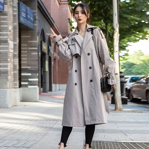 women's trench coats korean style 2021 autumn/asual autumn breasted simple classic wide trench coat with female jacket belt, Tan;black
women's trench coats korean style 2021 autumn/asual autumn breasted simple classic wide trench coat with female jacket belt, Tan;black