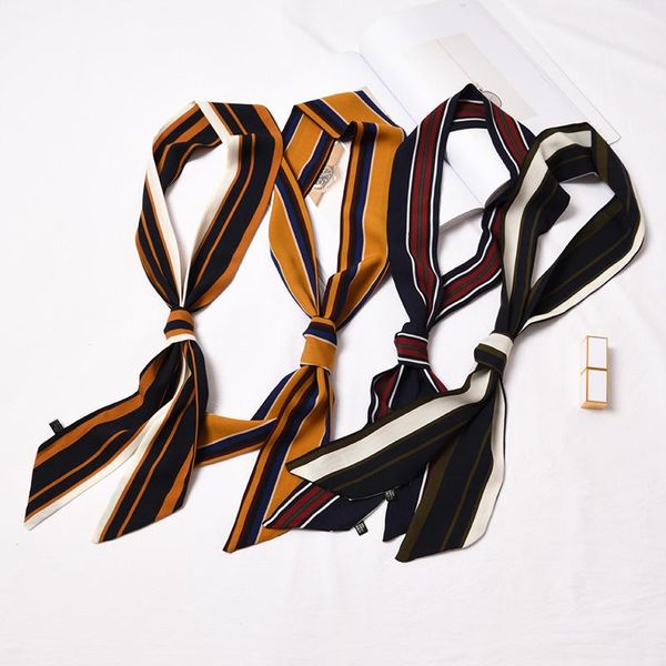 scarves narrow mid-length ribbons embellished silk four seasons stripe print decorate neck tie scarf bag handle ribbon wholesale, Blue;gray
scarves narrow mid-length ribbons embellished silk four seasons stripe print decorate neck tie scarf bag handle ribbon wholesale, Blue;gray