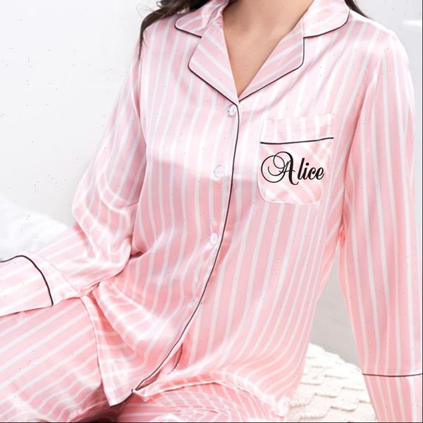 2 piece personalized name womens sleepwears faux silk satin pajamas set long sleeve suit female homewear, Black;red
2 piece personalized name womens sleepwears faux silk satin pajamas set long sleeve suit female homewear, Black;red