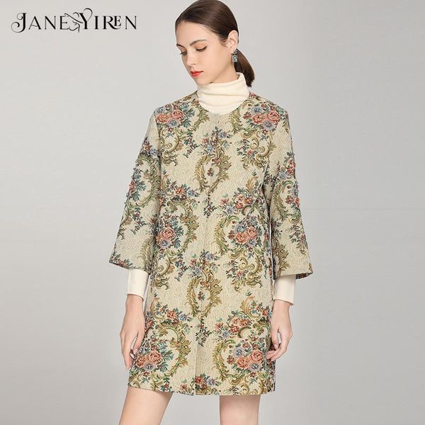 women's trench coats janeyiren 2021 fashion runway designer autumn winter coat 3/4 sleeve luxury crystal beading vintage outwear overco, Tan;black
women's trench coats janeyiren 2021 fashion runway designer autumn winter coat 3/4 sleeve luxury crystal beading vintage outwear overco, Tan;black