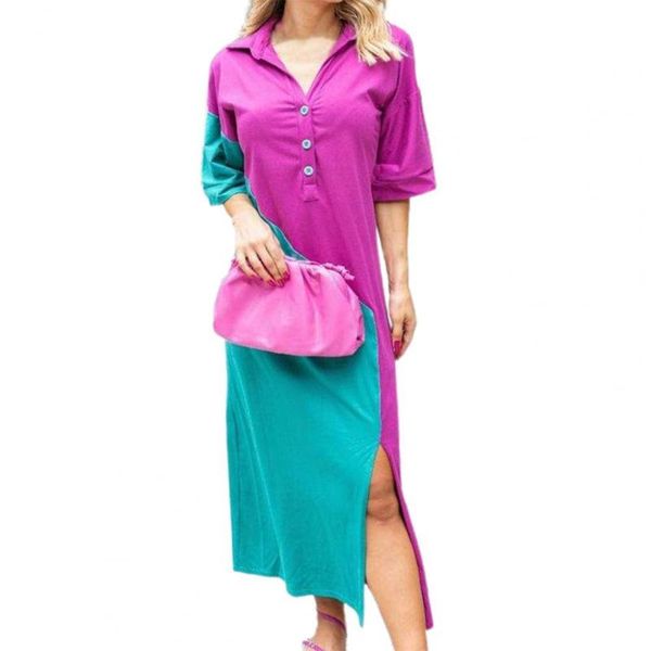 casual dresses shirt turn down collar splice lady half sleeve split mid-calf dress for party women's street wear vestido, Black;gray
casual dresses shirt turn down collar splice lady half sleeve split mid-calf dress for party women's street wear vestido, Black;gray