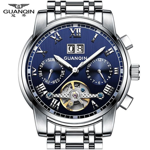 wristwatches guanqin brand watches men tourbillon mechanical steel waterproof luminous automatic wristwatch montre homme, Slivery;brown
wristwatches guanqin brand watches men tourbillon mechanical steel waterproof luminous automatic wristwatch montre homme, Slivery;brown