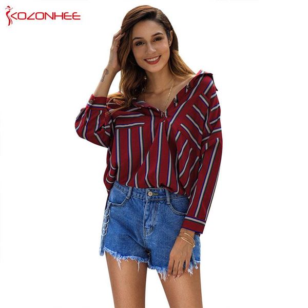 women's blouses & shirts loose stripe acetate thin blouse female unique v-neck length shirt #220, White
women's blouses & shirts loose stripe acetate thin blouse female unique v-neck length shirt #220, White