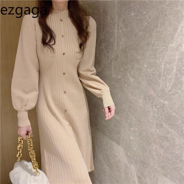ezgaga knitted sweater dress women long lantern sleeve all-match solid button bodycon office lady elegant vestidos casual dresses, Black;gray
ezgaga knitted sweater dress women long lantern sleeve all-match solid button bodycon office lady elegant vestidos casual dresses, Black;gray