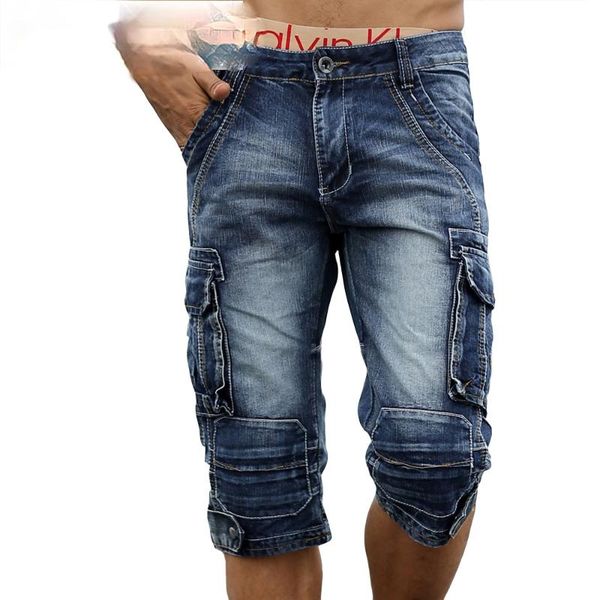 men's jeans men cargo jean pants casual bermuda homme male fashion washed denim pant shorts big pocket cropped 150302, Blue
men's jeans men cargo jean pants casual bermuda homme male fashion washed denim pant shorts big pocket cropped 150302, Blue
