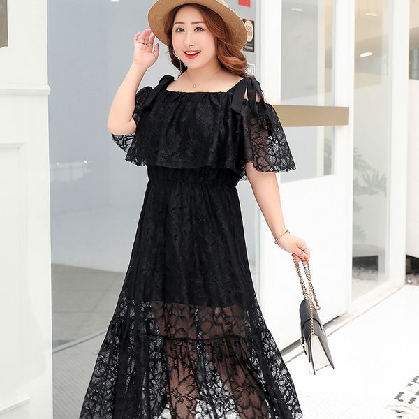 factoryu7rr dress lace loose 2020 summer korean new xxxl fat mm large size women's k423, Black;gray
factoryu7rr dress lace loose 2020 summer korean new xxxl fat mm large size women's k423, Black;gray