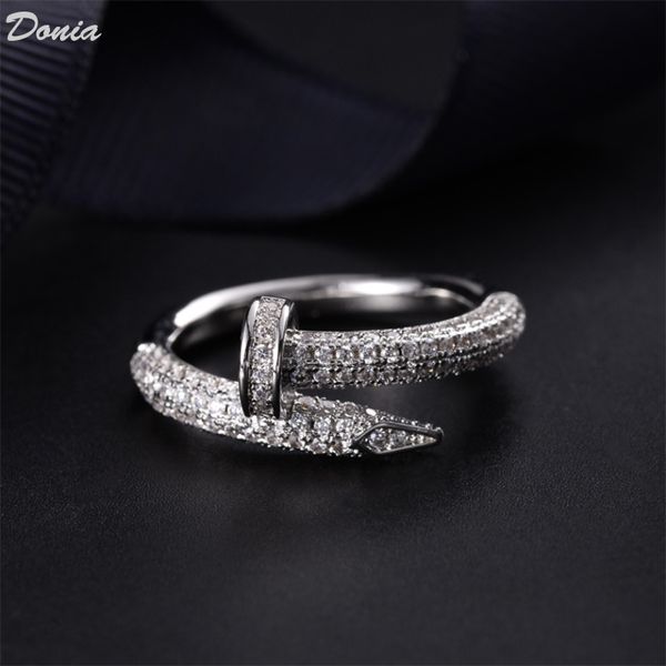 donia jewelry luxury ring exaggerated european and american fashion nails titanium microinlaid zircon creative designer gifts2059721, Silver
donia jewelry luxury ring exaggerated european and american fashion nails titanium microinlaid zircon creative designer gifts2059721, Silver