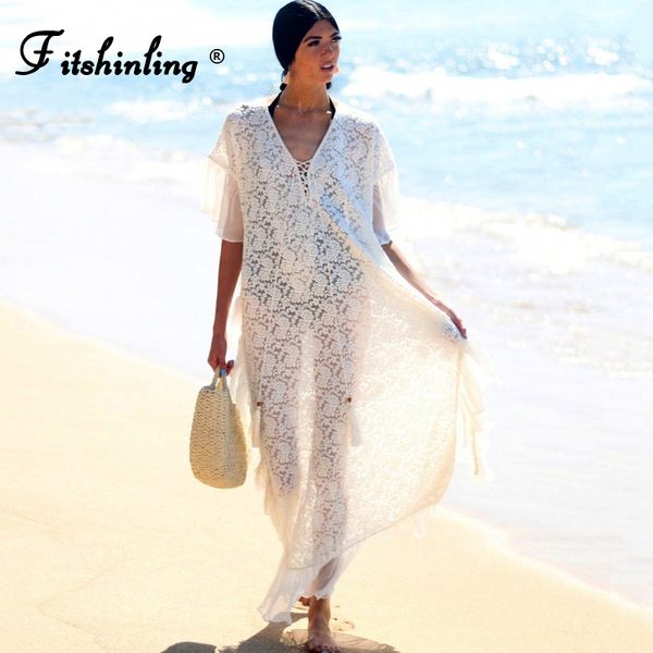 fitshinling patchwork chiffon lace long dress bohemian white pareos v ne robe swimwear hollow out slim vestidos femme new
fitshinling patchwork chiffon lace long dress bohemian white pareos v ne robe swimwear hollow out slim vestidos femme new